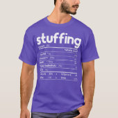 Stuffing Food Nutrition Facts Funnyhanksgiving vin T-shirt (Voorkant)