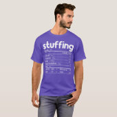 Stuffing Food Nutrition Facts Funnyhanksgiving vin T-shirt (Voorkant volledig)