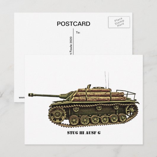 StuG III Ausf G Briefkaart (Voorkant / Achterkant)