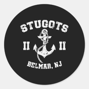 Stugots Belmar NJ Anker Noodlijdende Boot Ronde Sticker