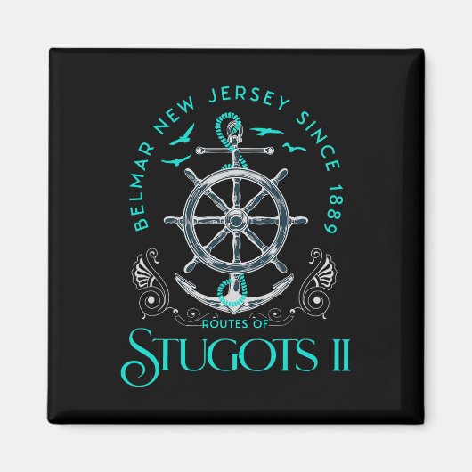 Stugots Belmar Nj Anker Vervuild Sarcasme Boot Magneet (Voorkant)
