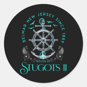 Stugots Belmar Nj Anker Vervuild Sarcasme Boot Ronde Sticker