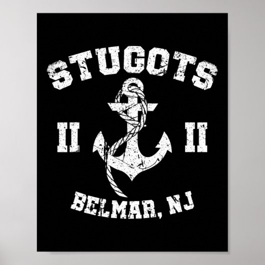 Stugots Belmar Nj Anker Vervuild Sarcastisch Boot Poster (Voorkant)