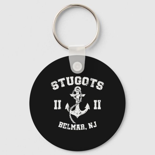 Stugots Belmar Nj Anker Vervuild Sarcastisch Boot Sleutelhanger (Voorkant)