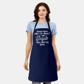 Stugots Grappig Italiaans Marineblauw Schort (Gedragen)