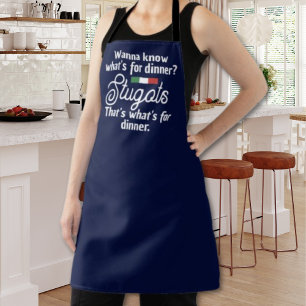 Stugots Grappig Italiaans Marineblauw Schort
