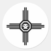 stuifmeeuw 1 ronde sticker (Voorkant)