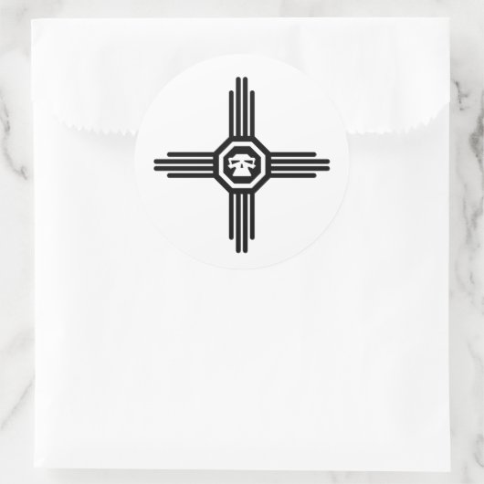 stuifmeeuw 1 ronde sticker (Tas)