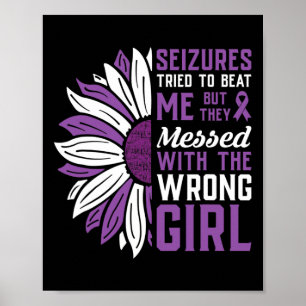 Stuiptrekkingen Paarse Lint Epilepsie Bewustzijn E Poster