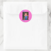 Stuitende olifant ronde sticker (Tas)