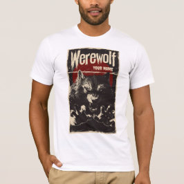 Stuitende weerwolf in het Volle Maan Monster T-shirt