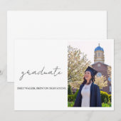 Stuiterend Lettertype Afstuderen Aankondiging (Voorkant / Achterkant)