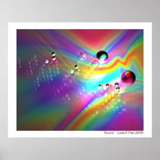 Stuiterende ballen abstract poster (Voorkant)