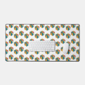 Stuiterende zeshoek bureaumat (Keyboard & Muis)