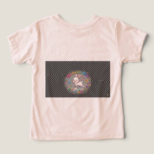 Stuitert in geluk.T-shirt (Design achterkant)
