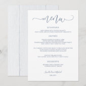 Stuitterende kalligrafie Wervelend (Stofbruin) Tro Menu (Voorkant / Achterkant)