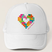 Stuk, Liefde & Polyomino's Hoed Trucker Pet (Voorkant)