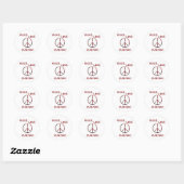 Stuk, liefde & quilten ronde sticker (Vel)