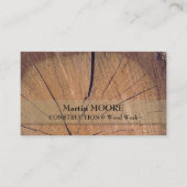Stuk onbewerkt hout visitekaartje (Voorkant)