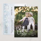 Stuk op Aarde FOTO Kerstmis Groet Vakantie Briefkaart (Voorkant / Achterkant)