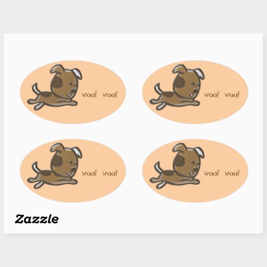 stuk ovale sticker (Vel)