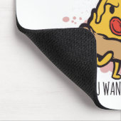 Stuk Pizza Grappige Eter Uitdrukking Ontwerp Muismat (Hoek)
