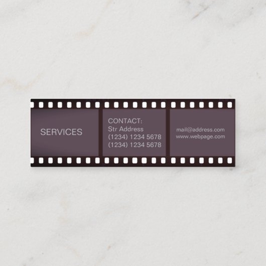 Stuk professionele tapeafdekking mini visitekaartje (Achterkant)