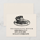 Stuk taart - Thanksgiving uitnodiging Briefkaart (Voorkant / Achterkant)