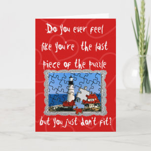 stuk van de puzzel feestdagen kaart