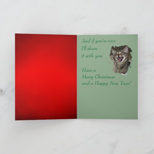 Stuk van het Lachen van de Steenkool de Feestdagen Kaart (Binnen)