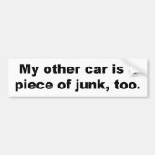 Stuk van Junk Bumpersticker (Voorkant)