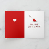 Stuk van mijn hart feestdagen kaart (Binnen)