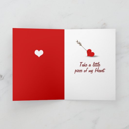 Stuk van mijn hart feestdagen kaart (Binnen)