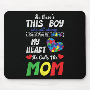 Stuk van mijn hart Mama Son Autistisch Kinder Auti Muismat