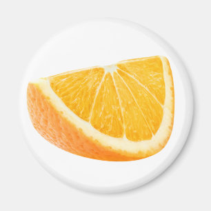 Stuk van sinaasappel magneet