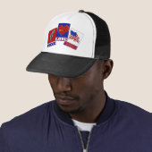STUK (VREDE) LIEFDE (HART) VRIJHEID (VS VLAG) TRUCKER PET (In situ)