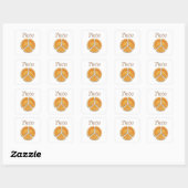 "Stuk" vreedzaam symbool Vierkante Sticker (Vel)