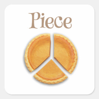 "Stuk" vreedzaam symbool Vierkante Sticker