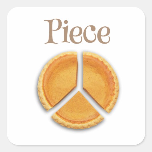 "Stuk" vreedzaam symbool Vierkante Sticker (Voorkant)