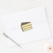 Stukje cacaodel met cogumcoating ronde sticker (Envelop)