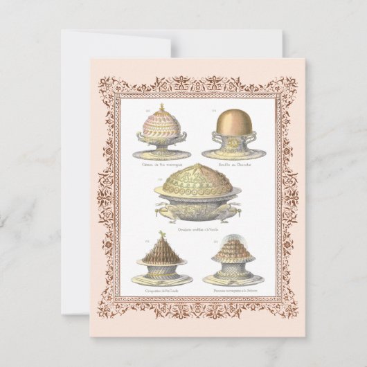 Stukje taart Vintage Culinaire School Afstuderen I Kaart (Voorkant)