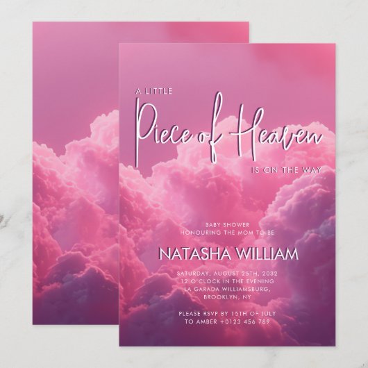 Stukje van de hemel is op weg Dreamy Magical Kaart (Voorkant / Achterkant)