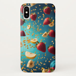stukjes bananen en aardbeien Case-Mate iPhone case