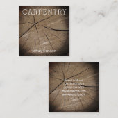 Stukjes houten romp vierkante visitekaartje (Voorkant / Achterkant)