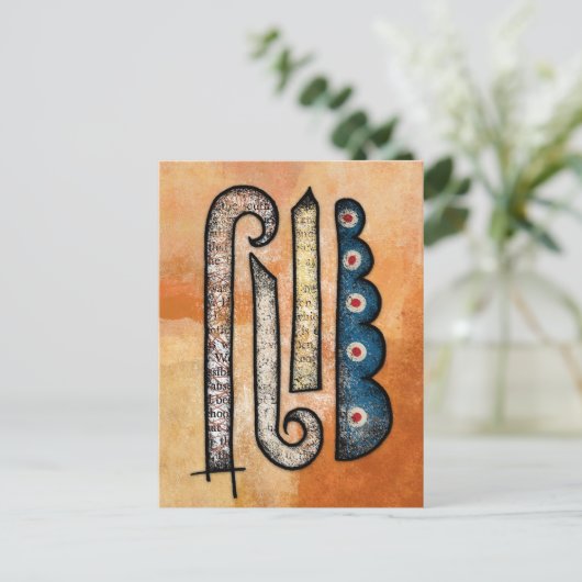 Stukjes in het Briefkaart van de bak (Staand voorkant)