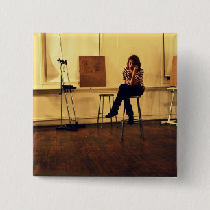 Stukjes maar zo goed als het geheel vierkante button 5,1 cm