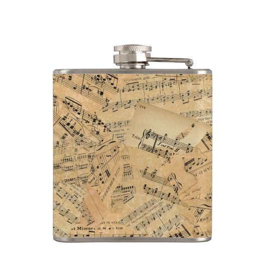 Stukjes  muziek heupfles (Achterkant)