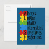 Stukken autisme briefkaart (Voorkant / Achterkant)