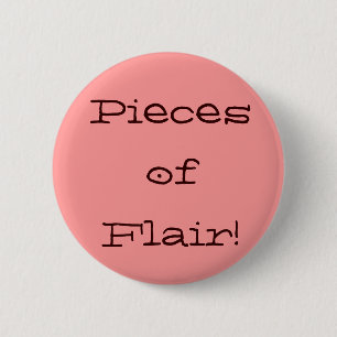 Stukken Flair! kleuren/stijlen: roze/bruin/modern Ronde Button 5,7 Cm