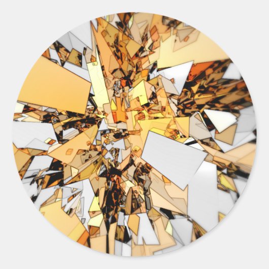 Stukken goud ronde sticker (Voorkant)